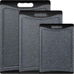 Empune Extra Large Plastic Cutting Boards, Set of 3 with Juice Grooves and Easy-Grip Handles