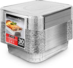 Stock Your Home Aluminum Pans 9x13 Disposable Foil Pans (30 Pack) - Half Size Steam Table Deep Trays - Tin Foil Pans Great for Cooking, Heating, Storing, Prepping Food