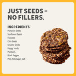 ELLA’S FLATS® Sesame All Seed Savory Crisps – All Natural, Gluten Free, Good Source of Protein, High Fiber, Vegan and Keto Friendly (3 Pack)