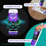 swiffer powermop unstopables fresh scent floor cleaning solution refills, 2 pack, 25.3 fl oz bottles