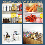 12 Pack Clear Plastic Storage Bins for Home and Office Organization