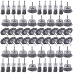Rocaris 6 Pack Carbon Steel Wire Wheel and Pen Brush Set with 1/4-Inch Hex Shank for Rust Removal, Corrosion and Scrub Surfaces