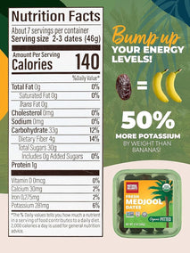 Natural Delights Organic Medjool Dates - USDA Certified, Fiber & Potassium, Naturally Sweet, Plump - 12 oz Tub (2-Pack)