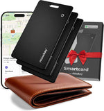 Wallet Tracker Card Works with Apple Find My (iOS Only) Slim 0.07in Rechargeable IP68 Waterproof Tracker Item Finder AirTag Card with Keychain Hole Mens Valentines Gifts