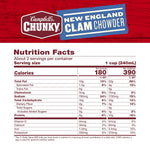 Campbell's Chunky New England Clam Chowder Soup, 18.8 Oz Can, Microwavable, 12 Grams Protein