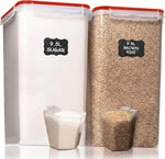 Extra Large Bulk Food Storage Containers with Airtight Lids for Kitchen and Pantry Organization