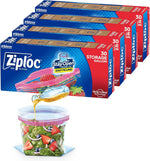 Ziploc Gallon Food Storage Bags, Stay Open Design with Stand-Up Bottom, Easy to Fill, 81 Count