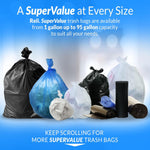 Reli. SuperValue 13 Gallon Trash Bags, 1000 Count, Clear, Multi-Use Garbage Bags