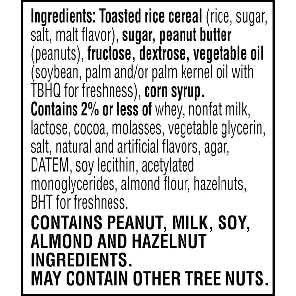 Rice Krispies Crispy Rice Squares, 10.8oz Box, 14 Count, Chocolatey Peanut Butter