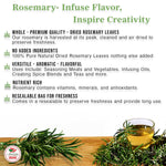 Dried Rosemary Leaves, 3 oz, Premium All Natural, Farm Fresh, Rich Savory Flavor by Amazing Chiles & Spices