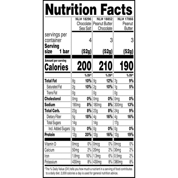 RXBAR Protein Bars Variety Pack 10 Count 18.3oz Box