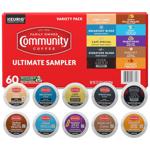 Community Coffee Signature Blend 72 Count Coffee Pods Dark Roast Compatible with Keurig 2.0 K-Cup Brewers