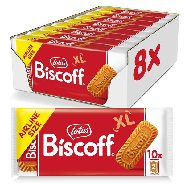 Lotus Biscoff Cookies, Caramelized Biscuit Snack, 20 Sleeves of 2 Extra Large Cookies