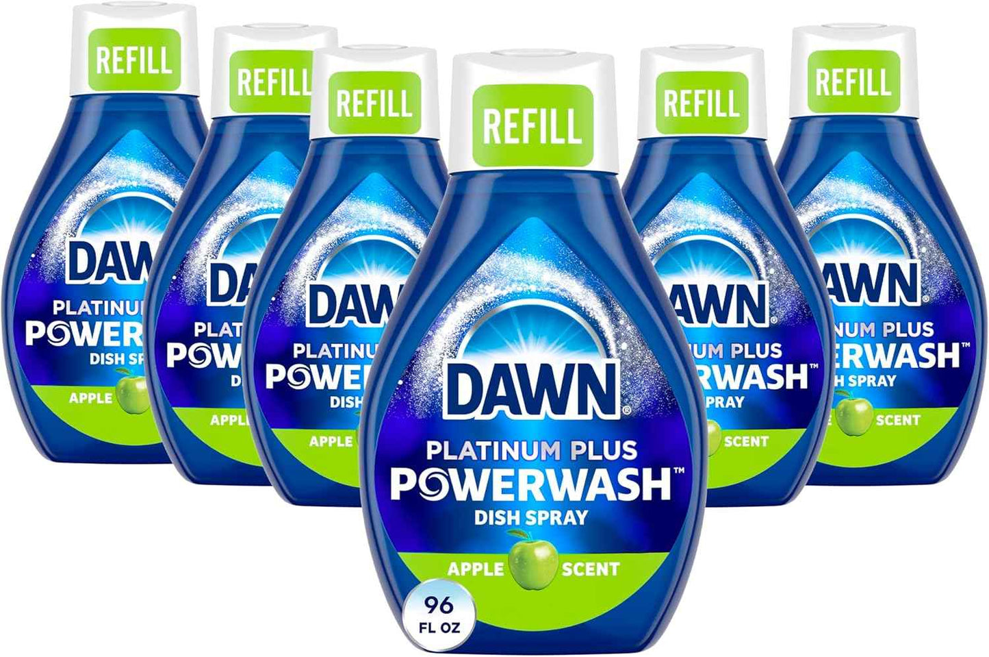 Dawn Platinum Powerwash Dish Spray, Dish Soap Liquid, Fresh Scent Bundle, 1 Spray (16oz) + 3 Refills (16oz each)(Pack of 4)