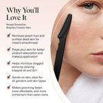 kitsch dermaplane razor for women face - black, 12 pc set - exfoliating facial razor for smoother skin