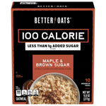 Better Oats 100 Calorie Maple & Brown Sugar Oatmeal Packets, Whole Grain with Flax Seeds and Rolled Grains, Cooks in 90 Seconds, Box of 10 Pouches (Pack of 6)