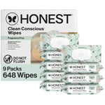 Honest Company Hypoallergenic Baby Wipes for Sensitive Skin, Fragrance-Free, 576 Count (6 Packs of 96)