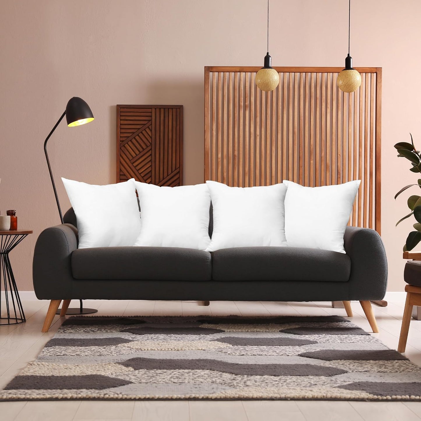 Utopia Bedding Throw Pillows (Set of 4, White), 18 x 18 Inches Pillows for Sofa, Bed and Couch Decorative Stuffer Pillow - Rayz Mart