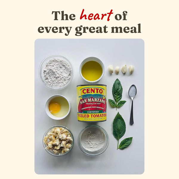 Cento Certified San Marzano Whole Peeled Tomatoes, 28 Oz Pack, Canned Plum Tomatoes in Thick Puree