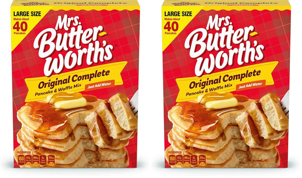 Mrs. Butterworth Pancake and Waffle Mix, 32 Ounce, Non-GMO, No Preservatives, Easy to Make, Great Source of Calcium