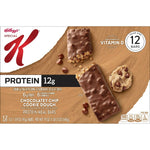 Special K Bar Protein Meal Bars, 12g Protein Snacks, 12 Count, 19oz Box, Chocolatey Chip Cookie Dough