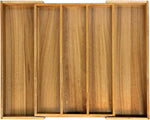 Bamboo drawer organizer for kitchen utensils and storage