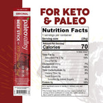 Paleovalley 100% Grass Fed Beef Sticks - Gluten Free Beef Snack - High Protein Keto Friendly