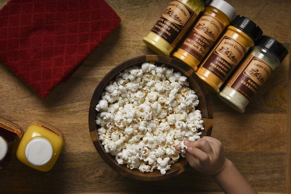 Old Fashioned Microwave Popcorn in 10 Ladyfinger Butter Bags