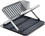 OXO Good Grips Aluminum Fold Flat Dish Drying Rack for Kitchen Counter