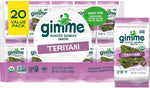 Gimme Seaweed Organic Roasted Seaweed Snacks, 20 Count, Sea Salt Flavor, Keto, Vegan, Gluten-Free