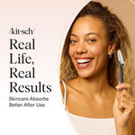 kitsch dermaplane razor for women face - black, 12 pc set - exfoliating facial razor for smoother skin