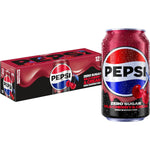 Pepsi Zero Sugar Cola Soda, Wild Cherry, 12 Fl Oz Cans (Pack of 12)