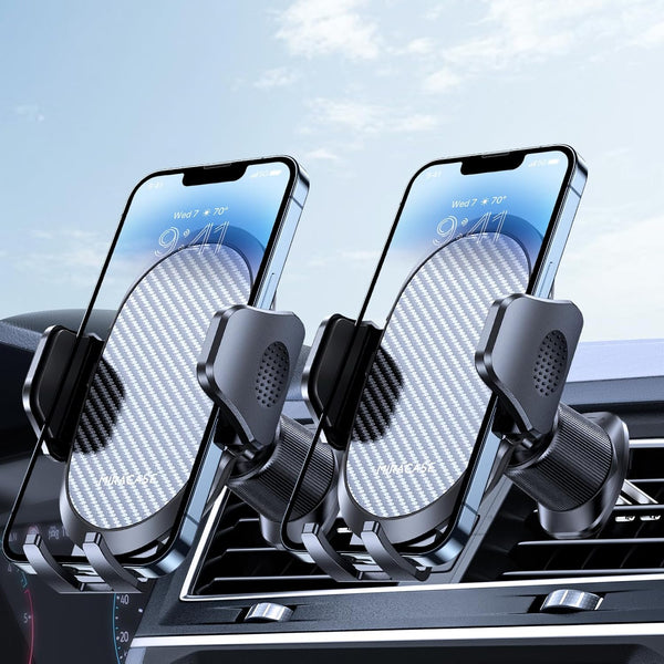Car Phone Holder with Metal Hook Clip and Air Vent Cell Phone Stand