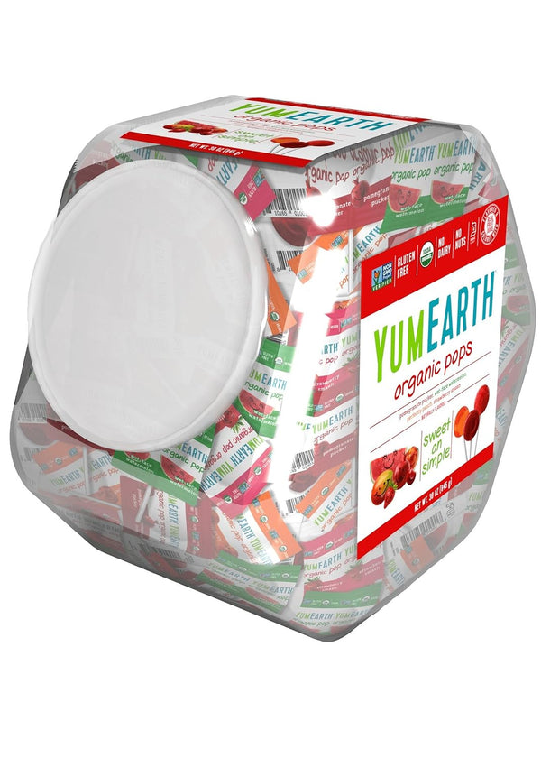 YumEarth Organic Vitamin C Pops Variety Pack, 40 Fruit Flavored Favorites Lollipops, Allergy Friendly, Gluten Free, Non-GMO, Vegan, No Artificial Dyes