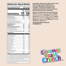 Cinnamon Toast Crunch Breakfast Cereal, Crispy Cinnamon Cereal, Family Size, 18.8 oz