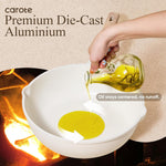 14-piece non-stick cookware set with utensils and pan protectors