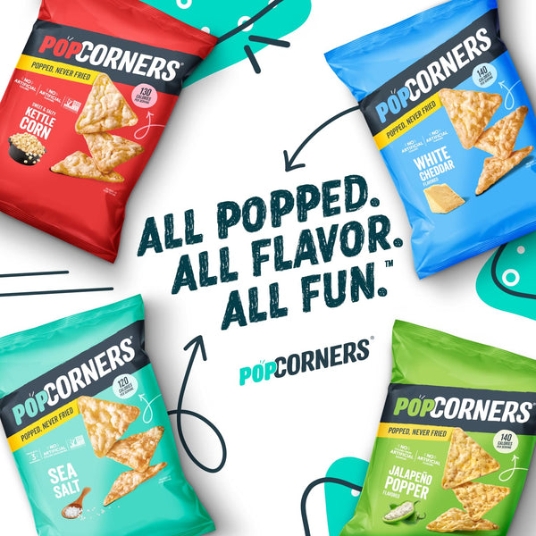PopCorners Popped Corn Chips Variety Snack Pack 20 Pack Gluten Free