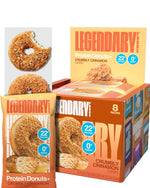 Glazed Vanilla Protein Donuts with 22g Protein, Zero Sugar, Gluten Conscious, Low Carb, Keto Suitable, 8 Pack