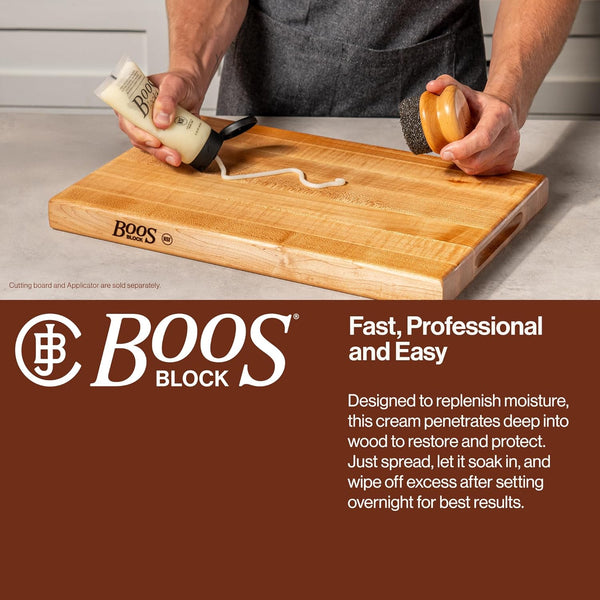 John Boos 5 oz Board Cream for Wood Surface Care with Beeswax and Mineral Oil