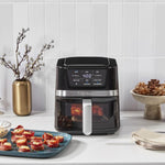 Cuisinart Air Fryer, 2.6-Quart Compact Basket Fryer with 3 Cooking Functions to Air Fry, Roast, and Bake, 3 Airfryer Presets, Dishwasher-Safe Parts, AIR-80, Stainless Steel & Black
