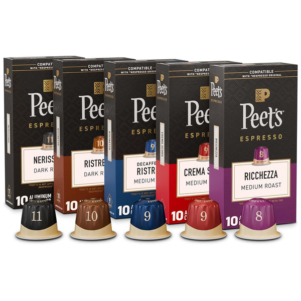 Peet's Coffee Espresso Capsules for Nespresso Original Machine