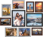 upsimples 10 Pack Picture Frames Collage Wall Decor for Mounting or Tabletop Display, Photo Gallery Frame Set for Family, Multi Sizes Including 8x10, 5x7, 4x6, Black