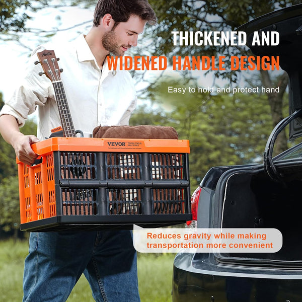 45L Collapsible Milk Crates 3 Packs for Storage and Organization