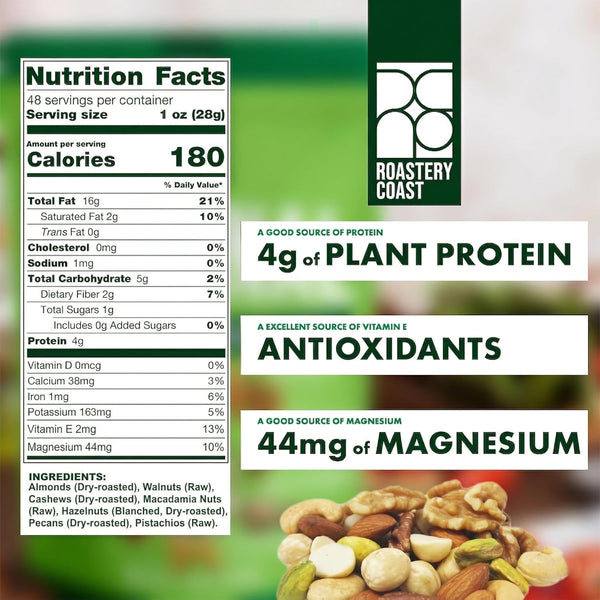 Roastery Coast Daily Nuts Mix Bulk Assortment Snack