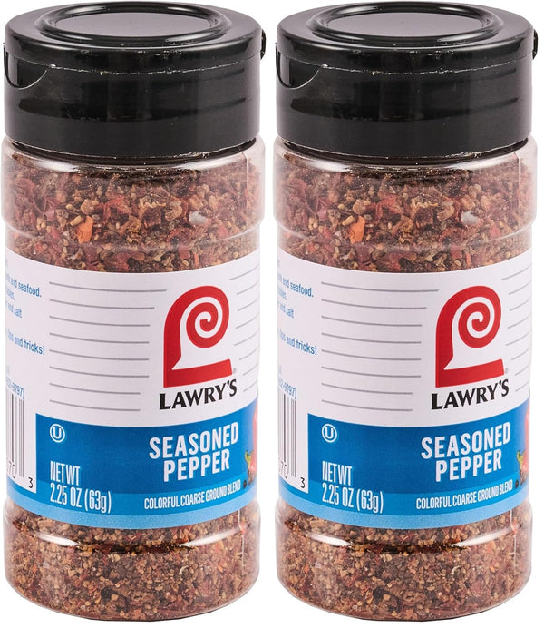 Lawry's seasoned pepper 2.25 oz bulk pack food seasoning course ground