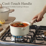 CAROTE 1.5Qt & 3.0Qt Nonstick Sauce Pan Sets with Lid Cooking Pots