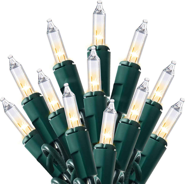 Joiedomi 100-count mini warm white fairy lights, 19.4 FT green wire string lights for patio, dorm, classroom, bedroom, holiday, party, garland, birthday, festival decoration