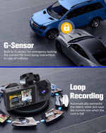 Dash Camera for Cars,4K Full UHD Car Camera Front Rear with 32GB Card,Built-in Super Night Vision,2.0'' IPS Screen,170°Wide Angle,WDR, 24H Parking Mode, Loop Recording.