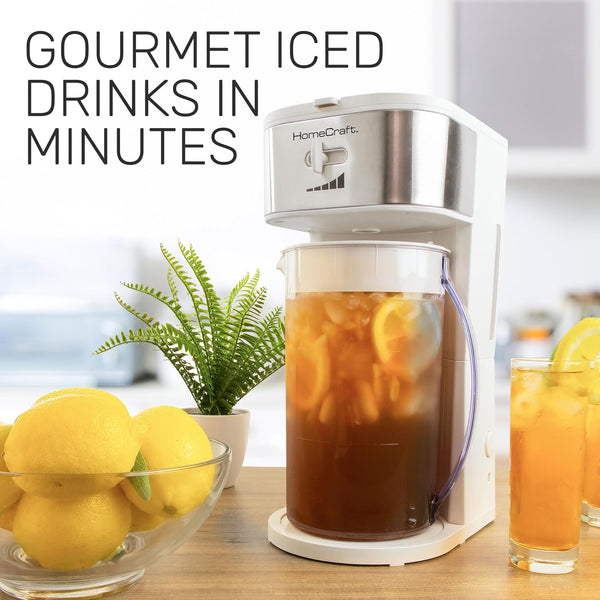 HomeCraft 3-Quart Stainless Steel Café Iced Tea and Coffee Brewing System