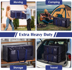 6 Pack Moving Bags Heavy Duty 210GSM with Full-Open Side Zipper for College Dorm Move-In